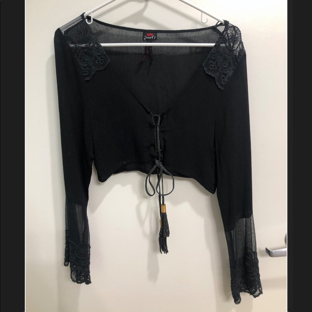 Black crop top